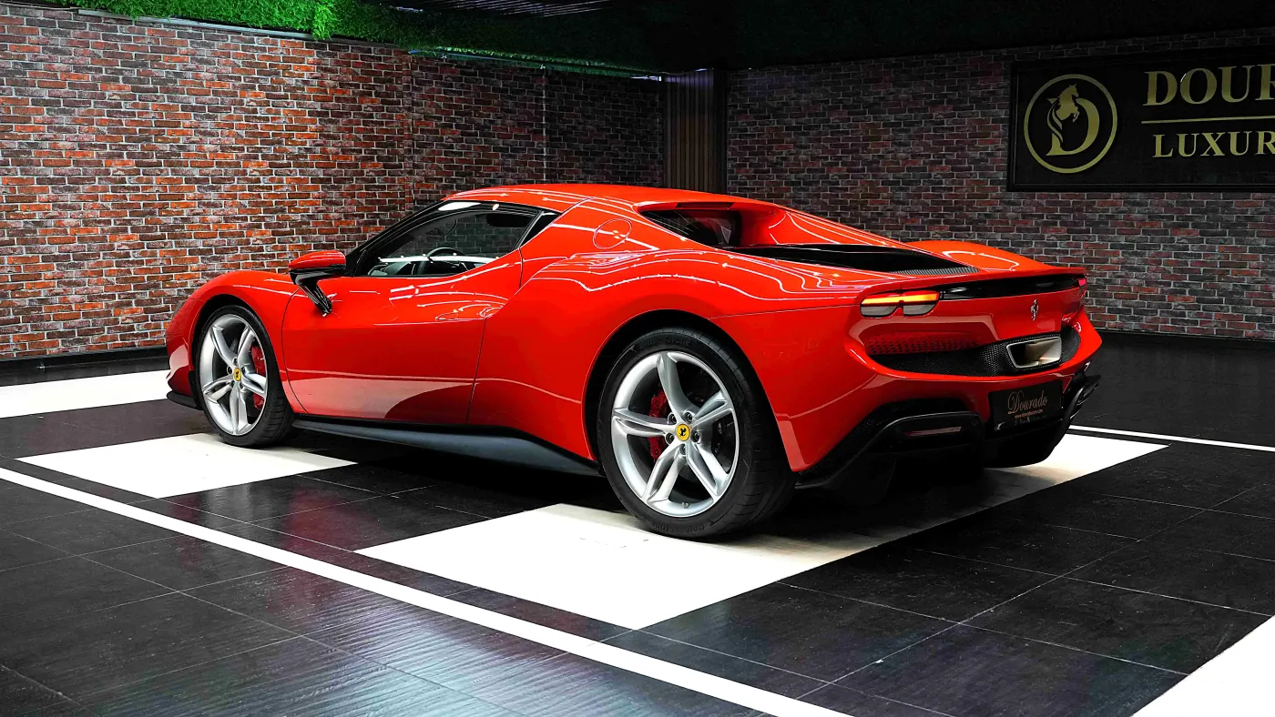 Command the road with next-generation hybrid tech in Ferrari 296 GTB GCC Spec in Dubai UAE