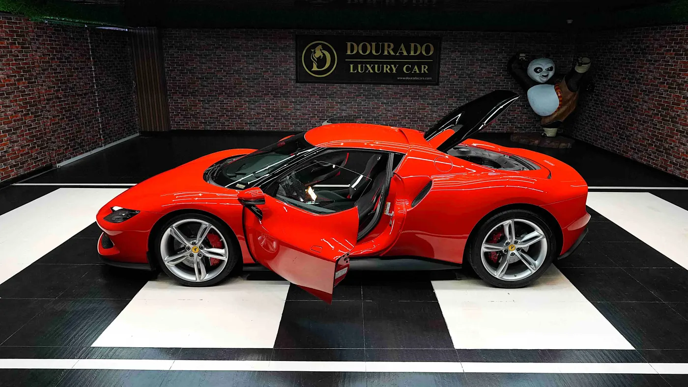 Unrivaled Ferrari 296 GTB GCC Spec featured prominently at Dubai luxury automobile showroom