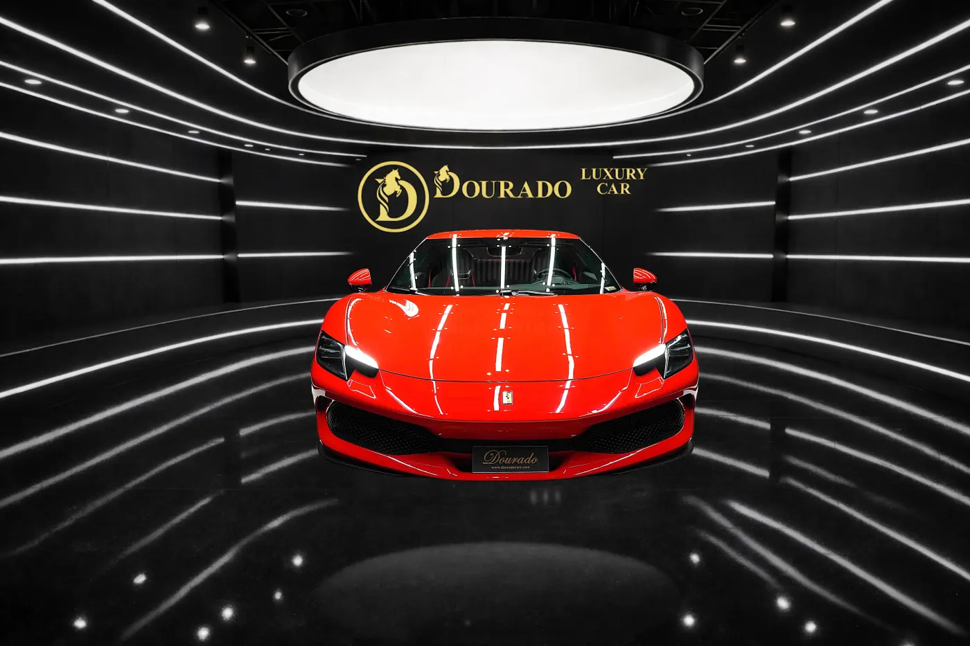 Ferrari 296 GTB GCC Spec exclusive high-performance masterpiece featured in prominent Dubai showroom