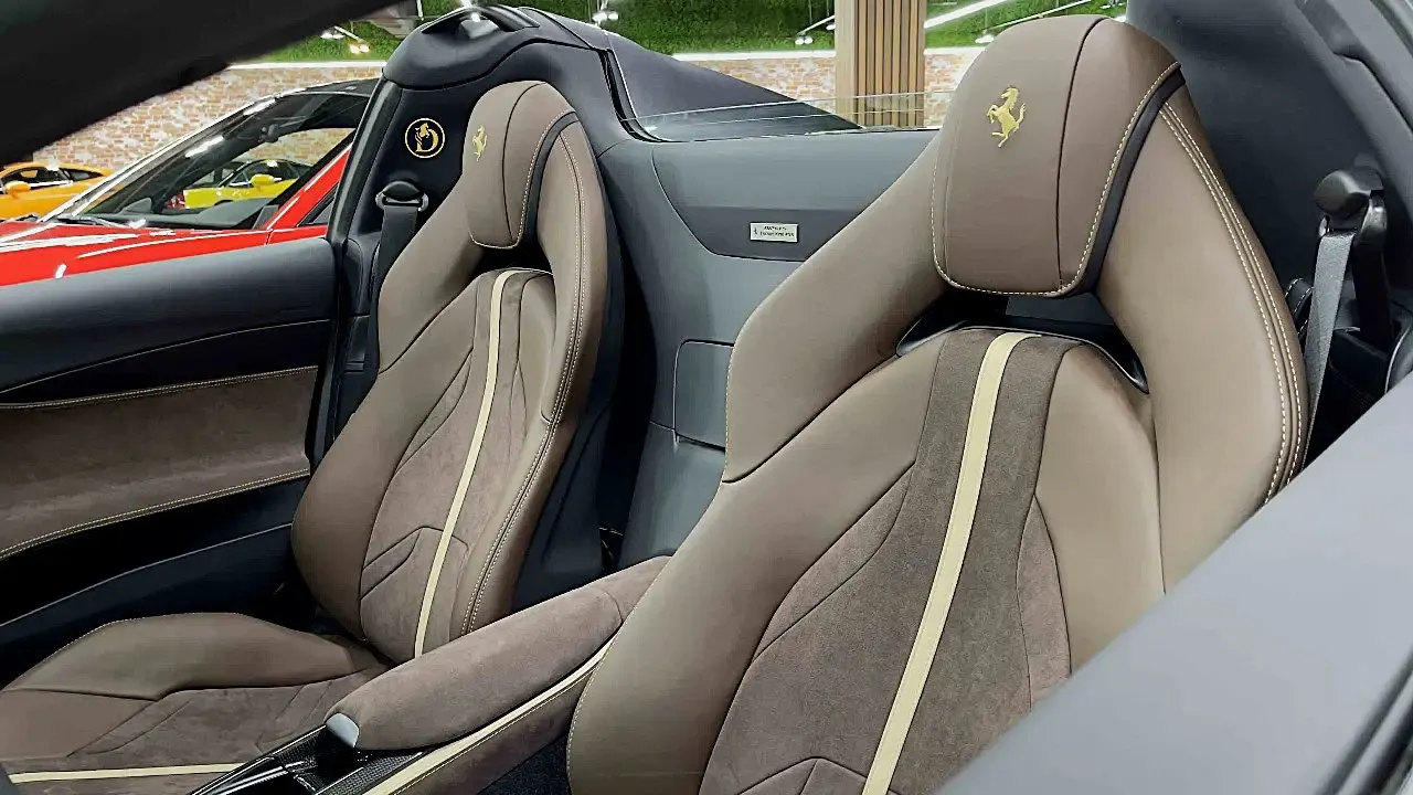 Ferrari 812 GTS luxury open-top V12 sports car for sale in Dubai showroom
