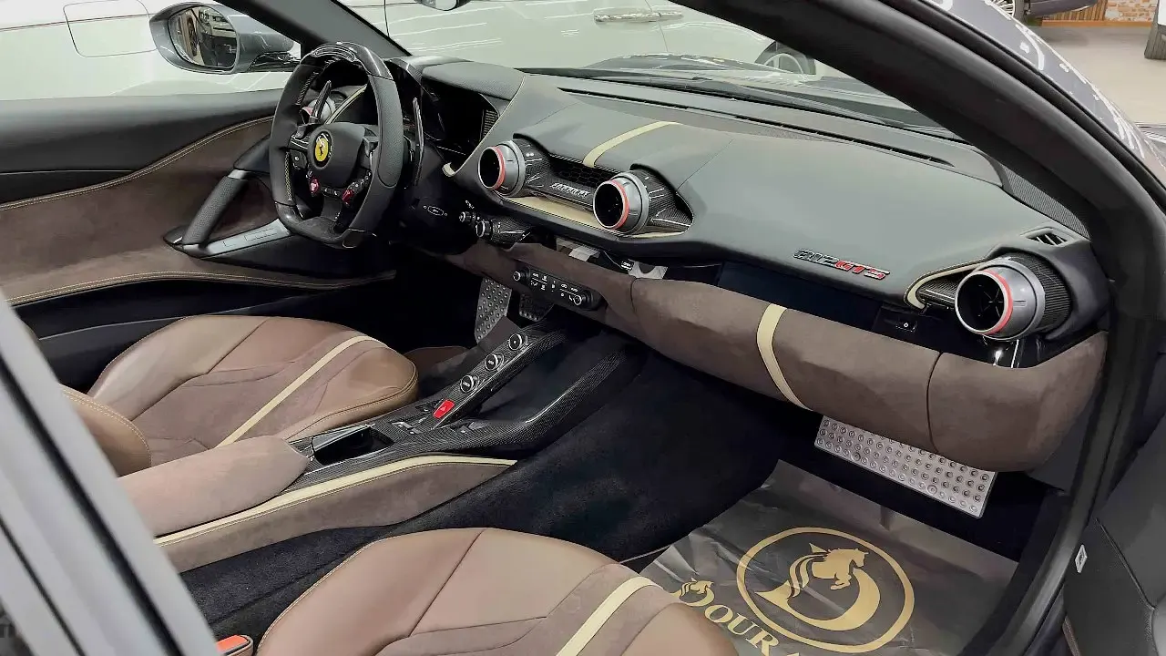 Flagship Ferrari 812 GTS V12 convertible showcased at Dourado Luxury Car Dubai showroom