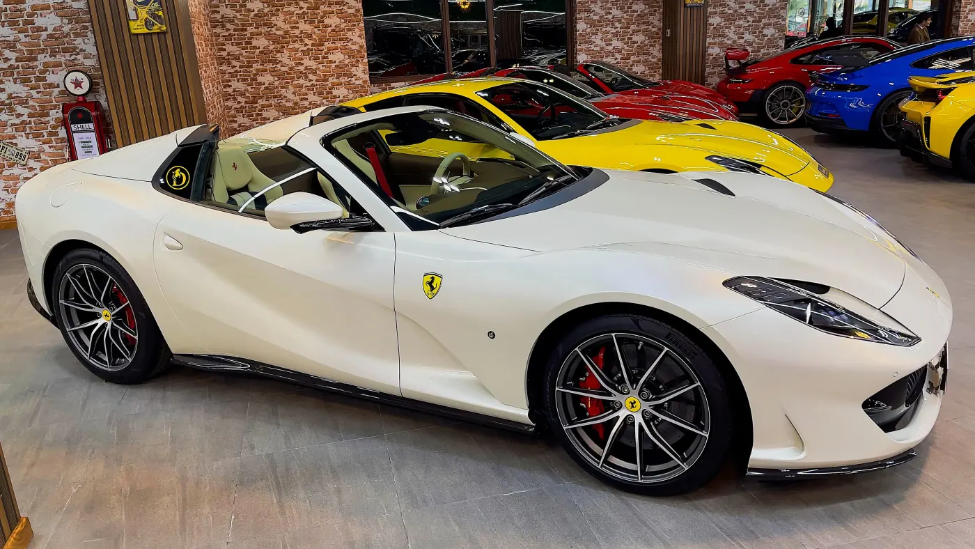 Ferrari 812 GTS ultimate luxury open-top V12 supercar for high-end buyers