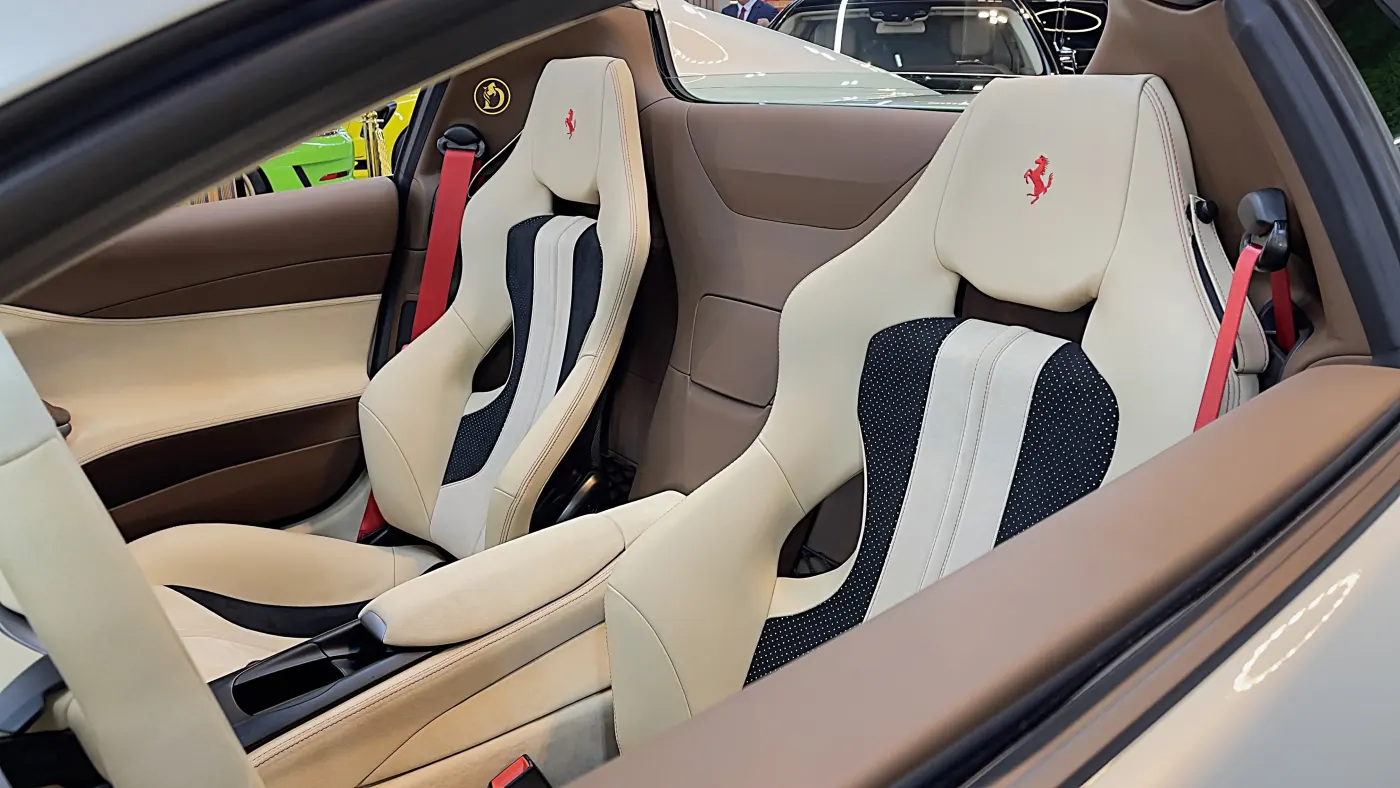 Flagship Ferrari 812 GTS V12 convertible showcased at Dourado Luxury Car Dubai showroom