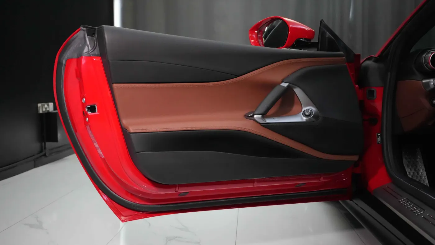 Discover Ferrari 812 GTS high-performance open-top masterpiece at Dourado Luxury Car showroom