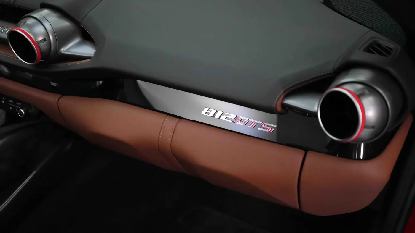 Ferrari 812 GTS luxury open-top V12 sports car for sale in Dubai showroom