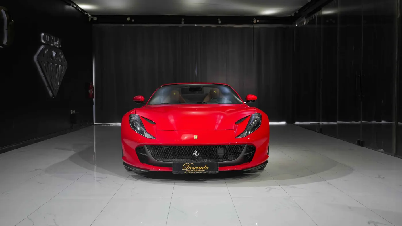 Ferrari 812 GTS sophisticated high-performance convertible showcased in the heart of UAE