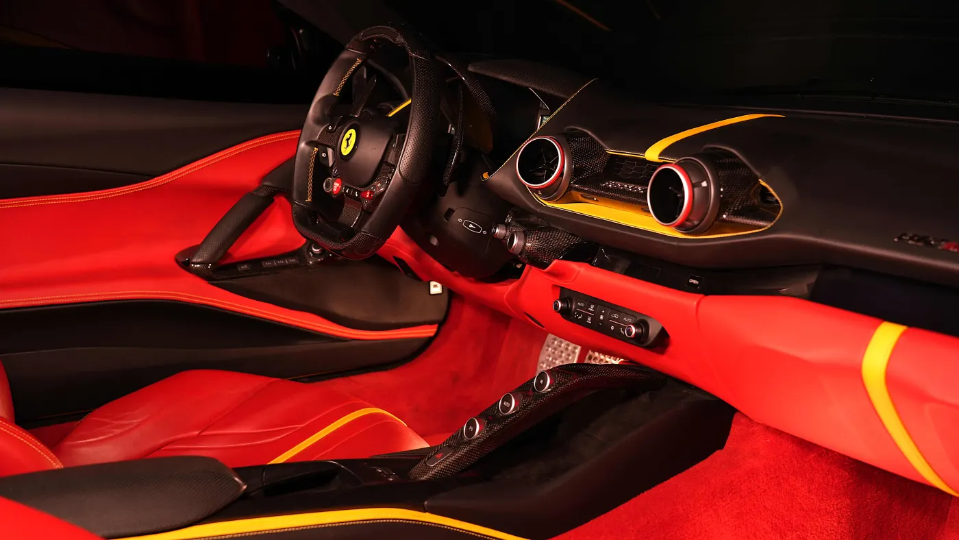 Experience Ferrari 812 Superfast with legendary naturally aspirated V12 dominance and aerodynamic coupe design