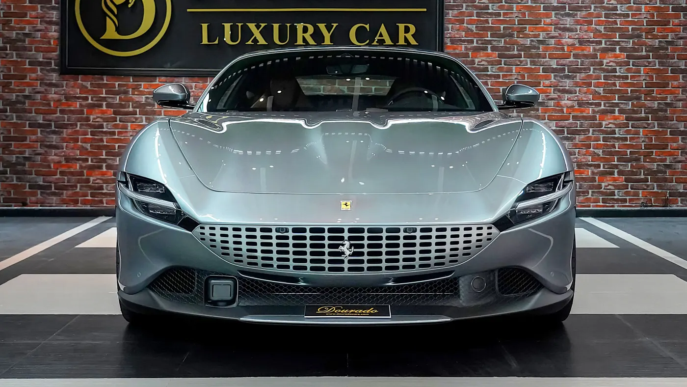 Ferrari Roma 2023 Grigio Titanio sophisticated high-performance sports car showcased in UAE