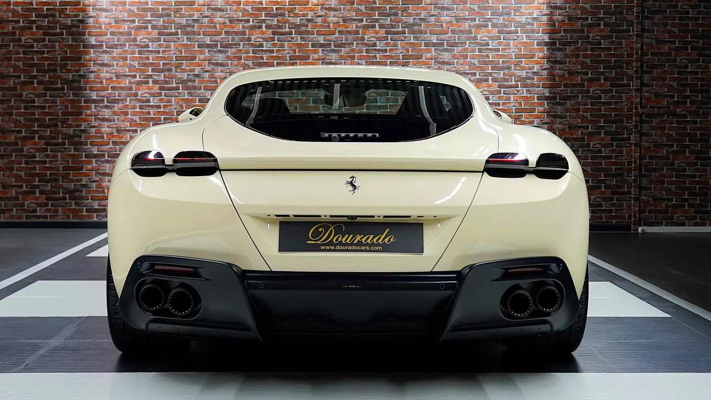 Unrivaled Ferrari Roma 2022 Avorio Beige featured at Dubai luxury showroom