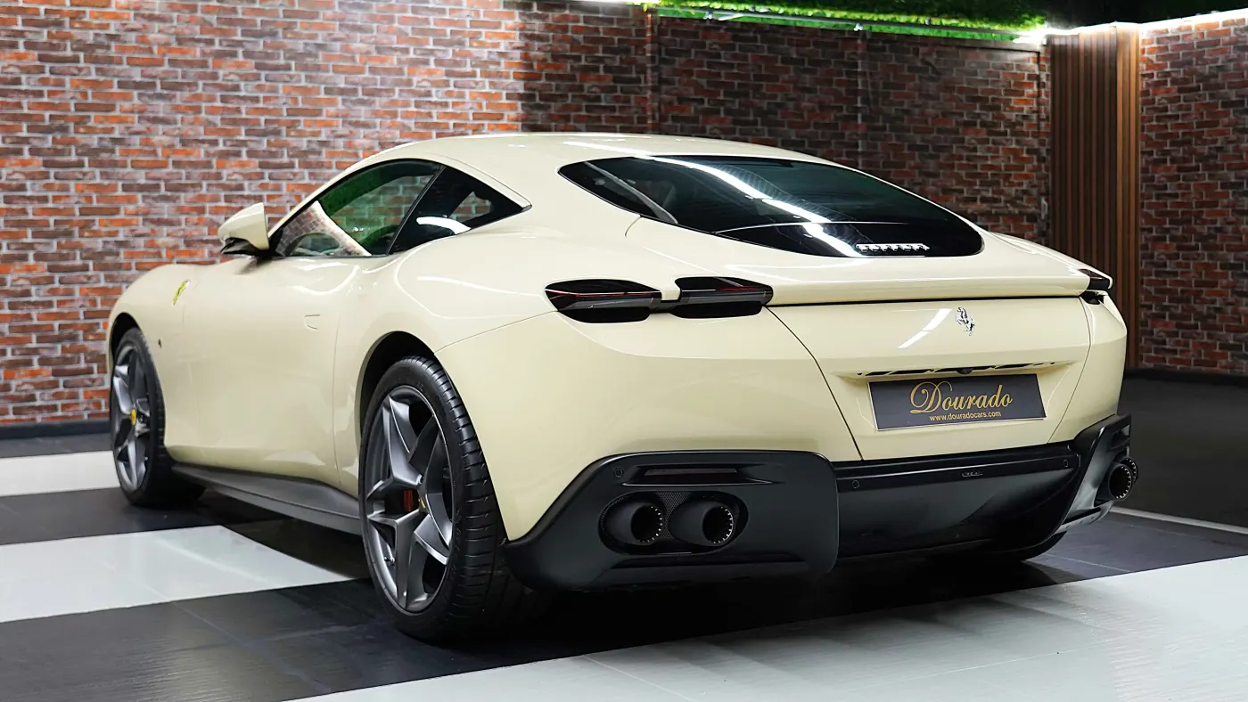Ferrari Roma 2022 Avorio Beige high-performance coupe available for purchase UAE