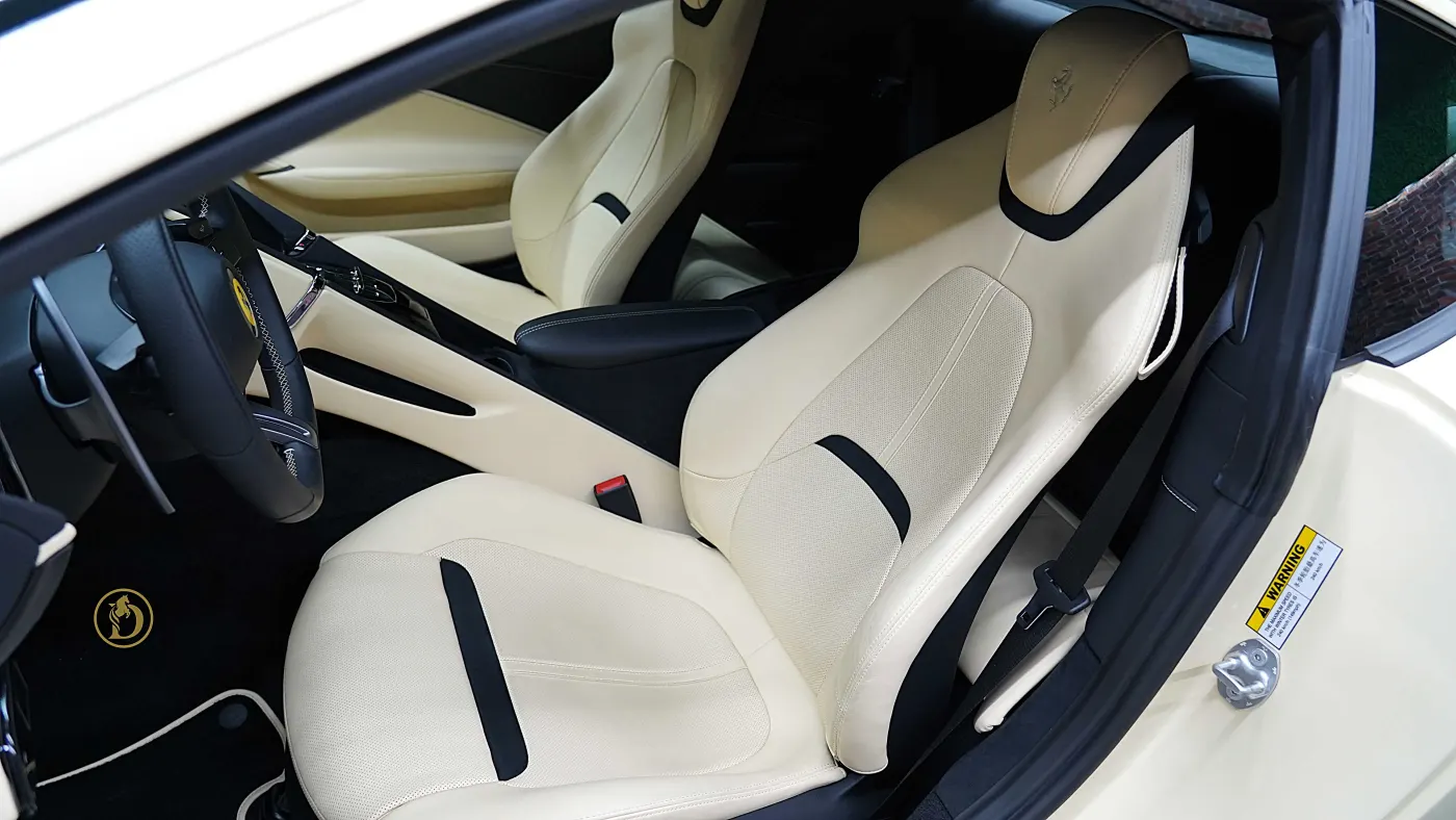 Own Ferrari Roma 2022 Avorio Beige ultimate Italian supercar in Dubai