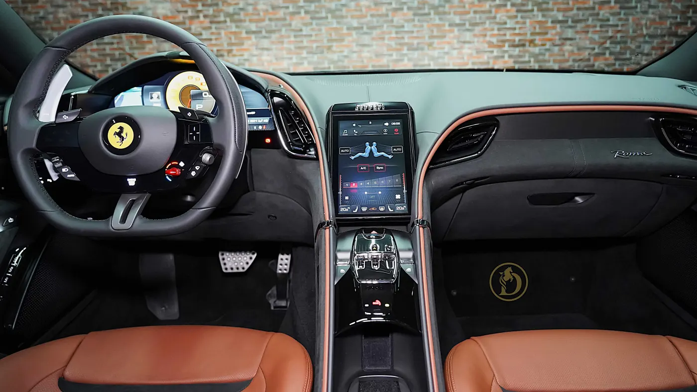 Experience Ferrari Roma 2023 Grigio Titanio with twin-turbo V8 elegance and iconic styling