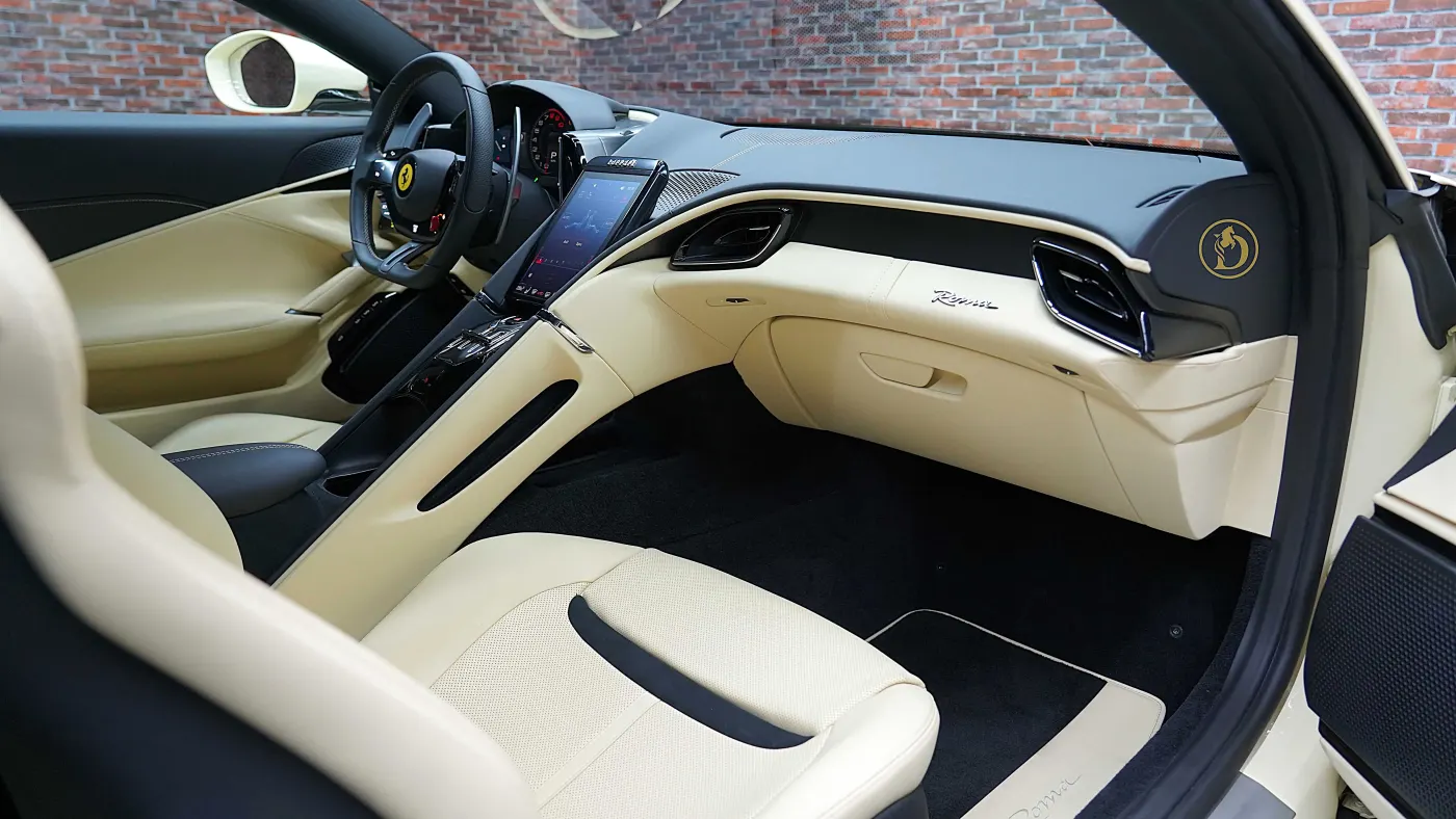 Discover Ferrari Roma 2022 Avorio Beige at Dourado Luxury Car showroom