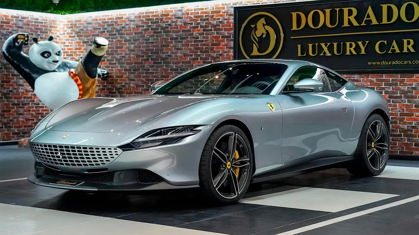 Purchase Ferrari Roma 2023 Grigio Titanio premium luxury supercar in UAE