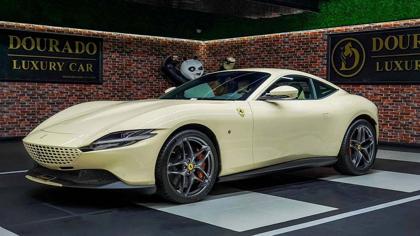 Prestige and timeless design with Ferrari Roma 2022 Avorio Beige in Dubai