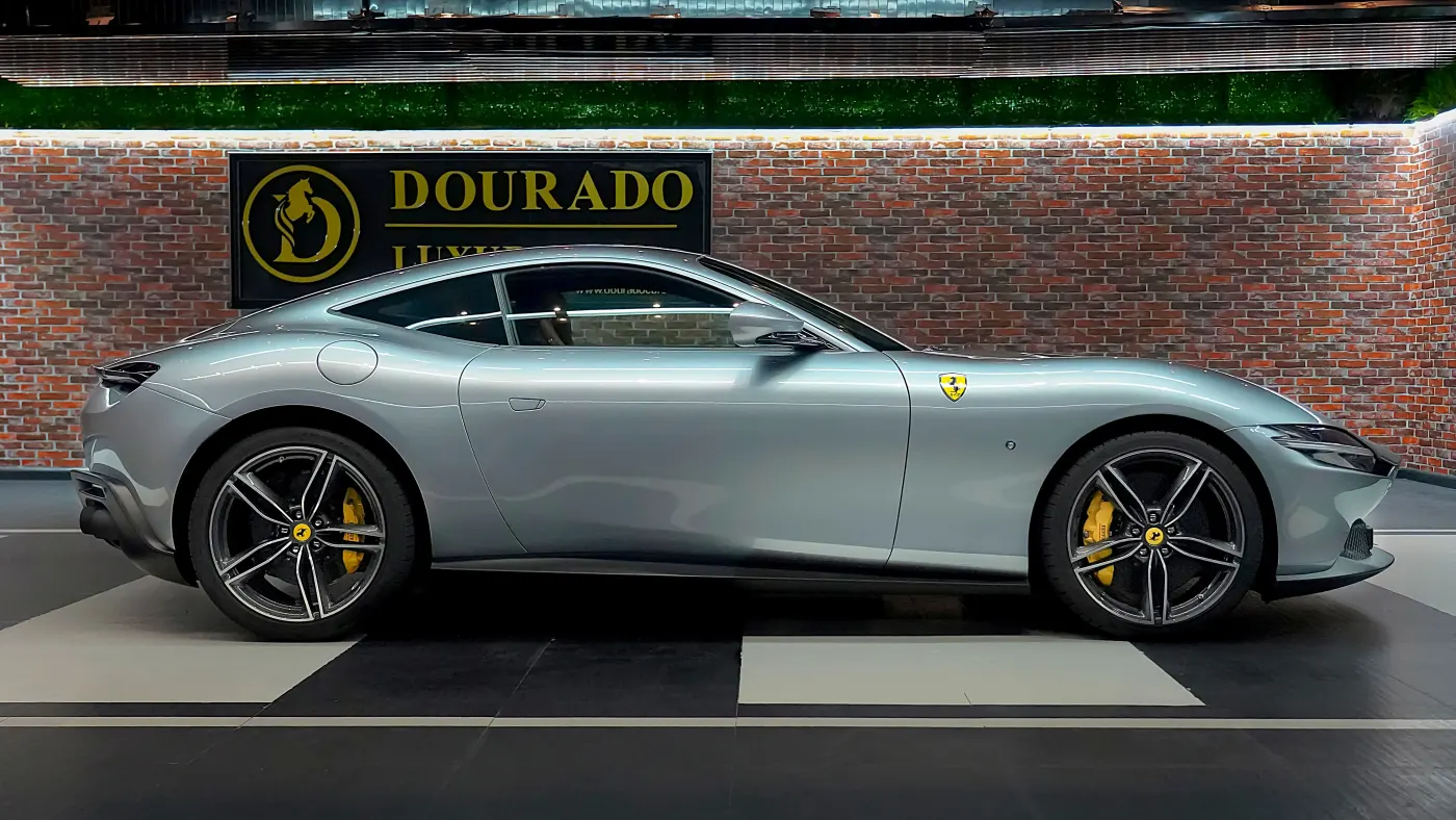 Explore Ferrari Roma 2023 Grigio Titanio exclusive vehicle lineup in UAE