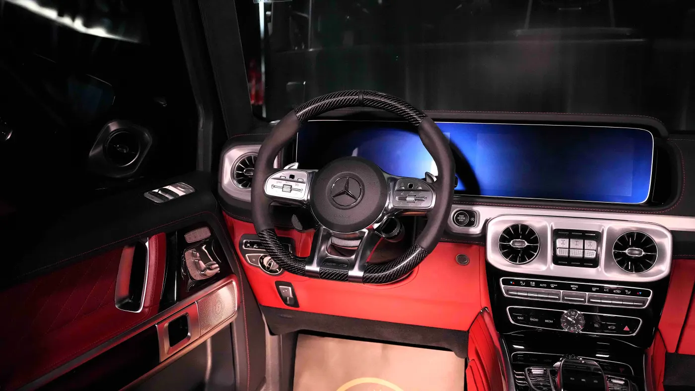 Premium Mercedes-Benz G63 AMG G7X Onyx Kit showcased in Dubai showroom