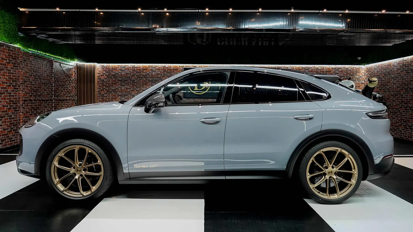 Porsche Cayenne Turbo GT Coupe sophisticated high-performance SUV showcased in UAE