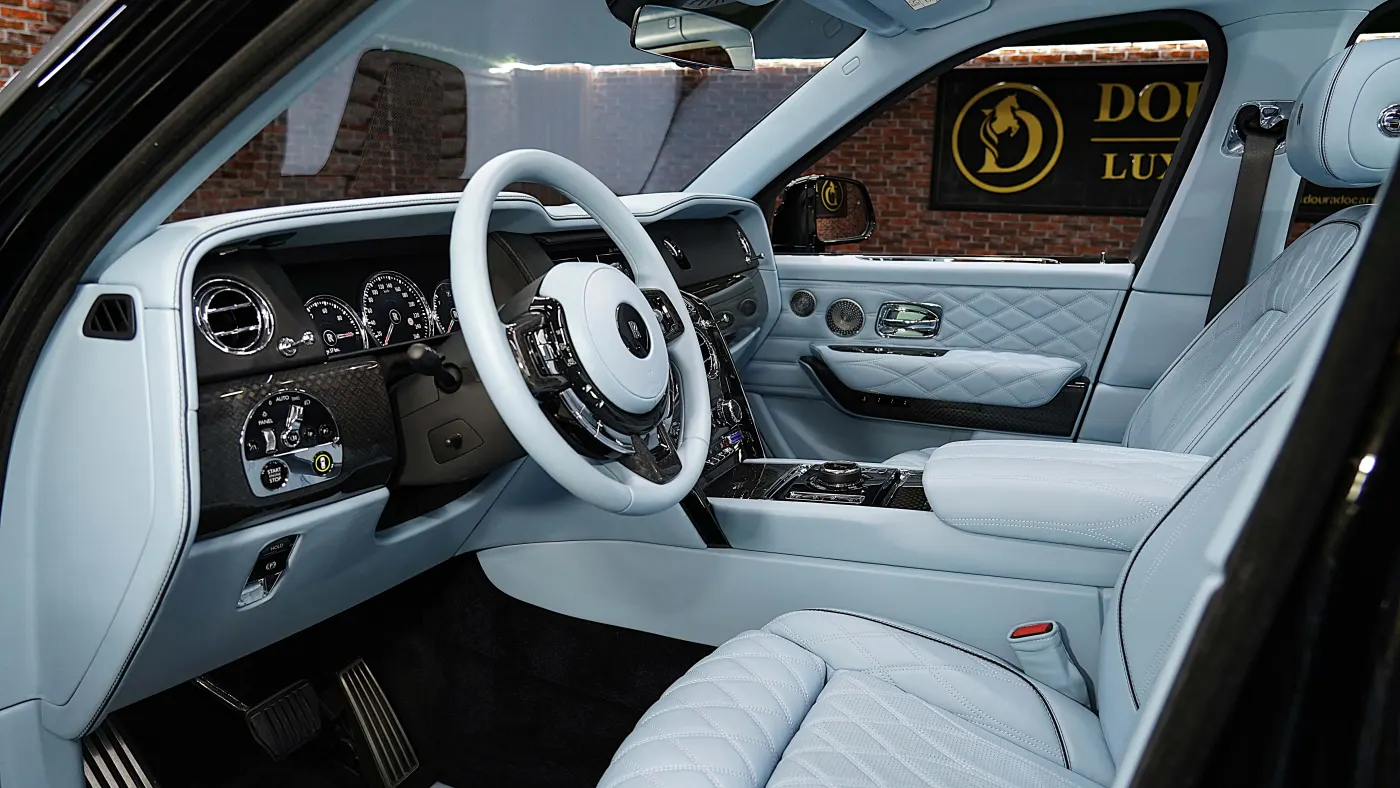 Premium Rolls-Royce Cullinan Black Badge Novitec Spofec Kit showcased in Dubai showroom