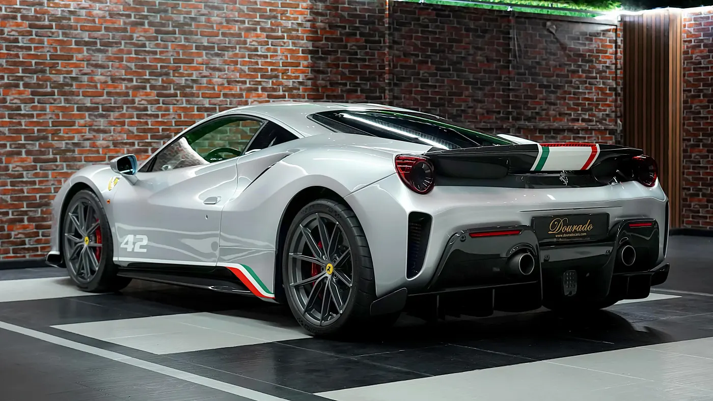 Own Ferrari 488 Pista Piloti luxury sports car in Dubai UAE