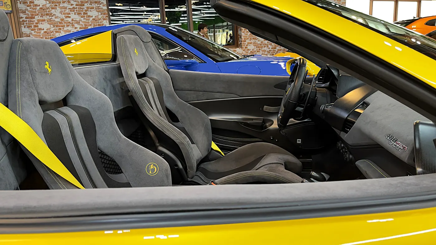 Ferrari 488 Pista exotic Ferrari model showcased in Dubai showroom