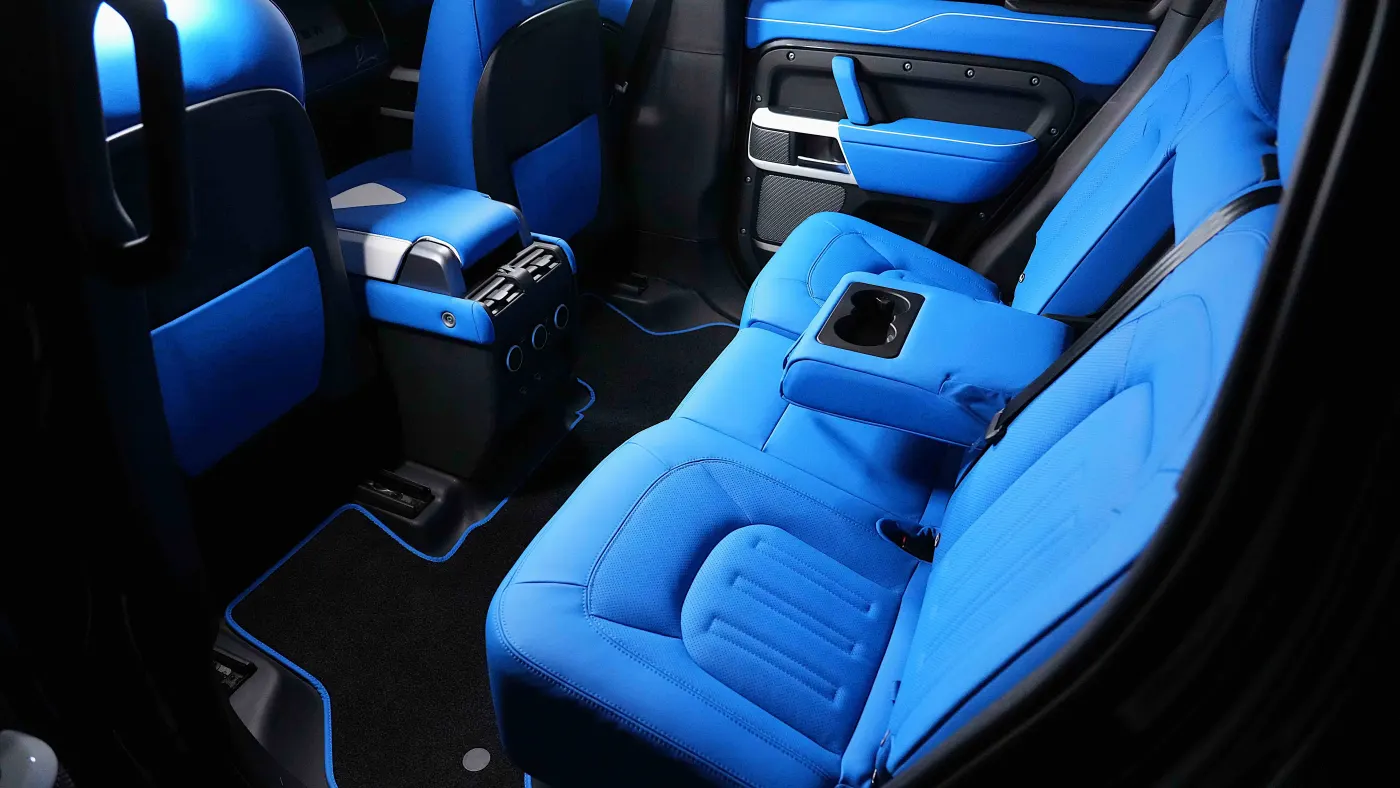 Discover Land Rover Defender Lumma luxury SUV in Dubai showroom