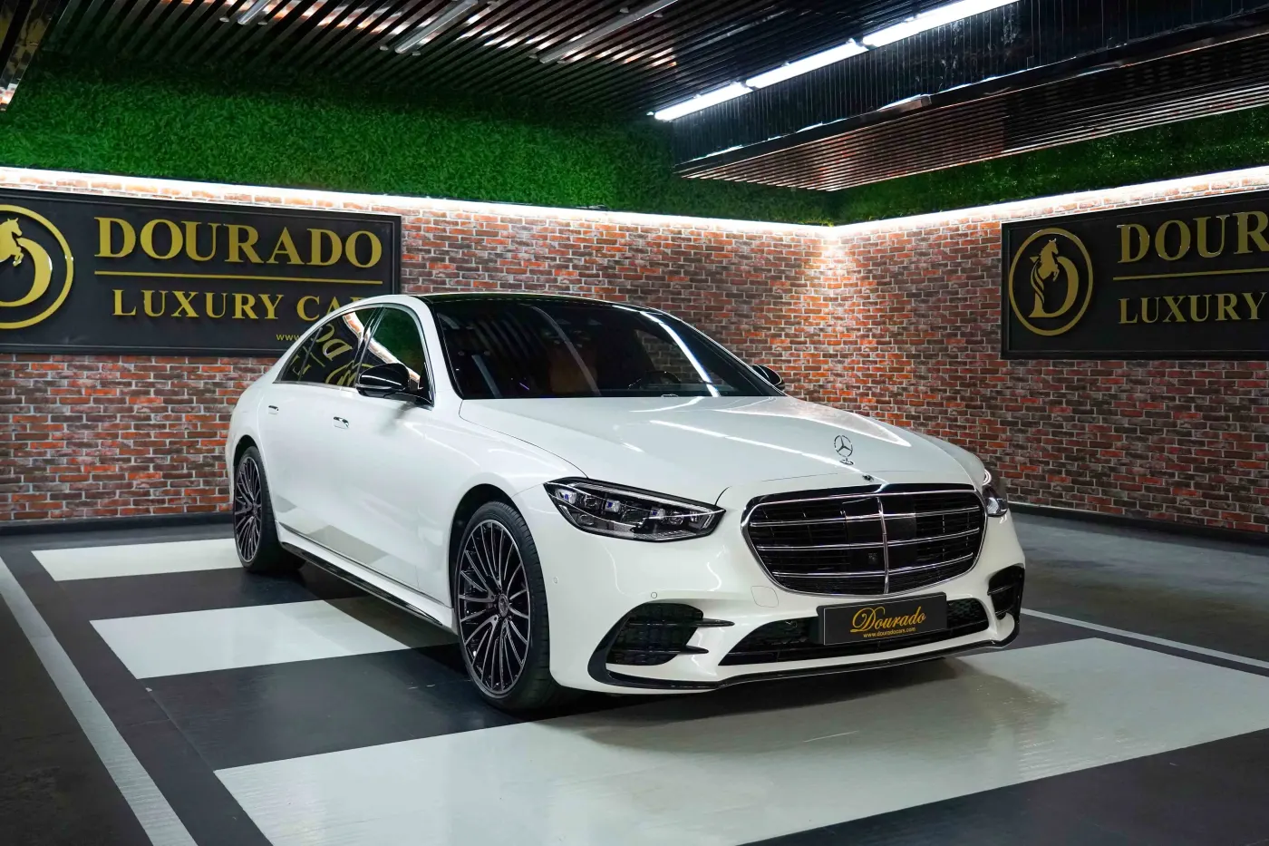 Mercedes-Benz S500 luxury vehicle showcased at UAE showroom