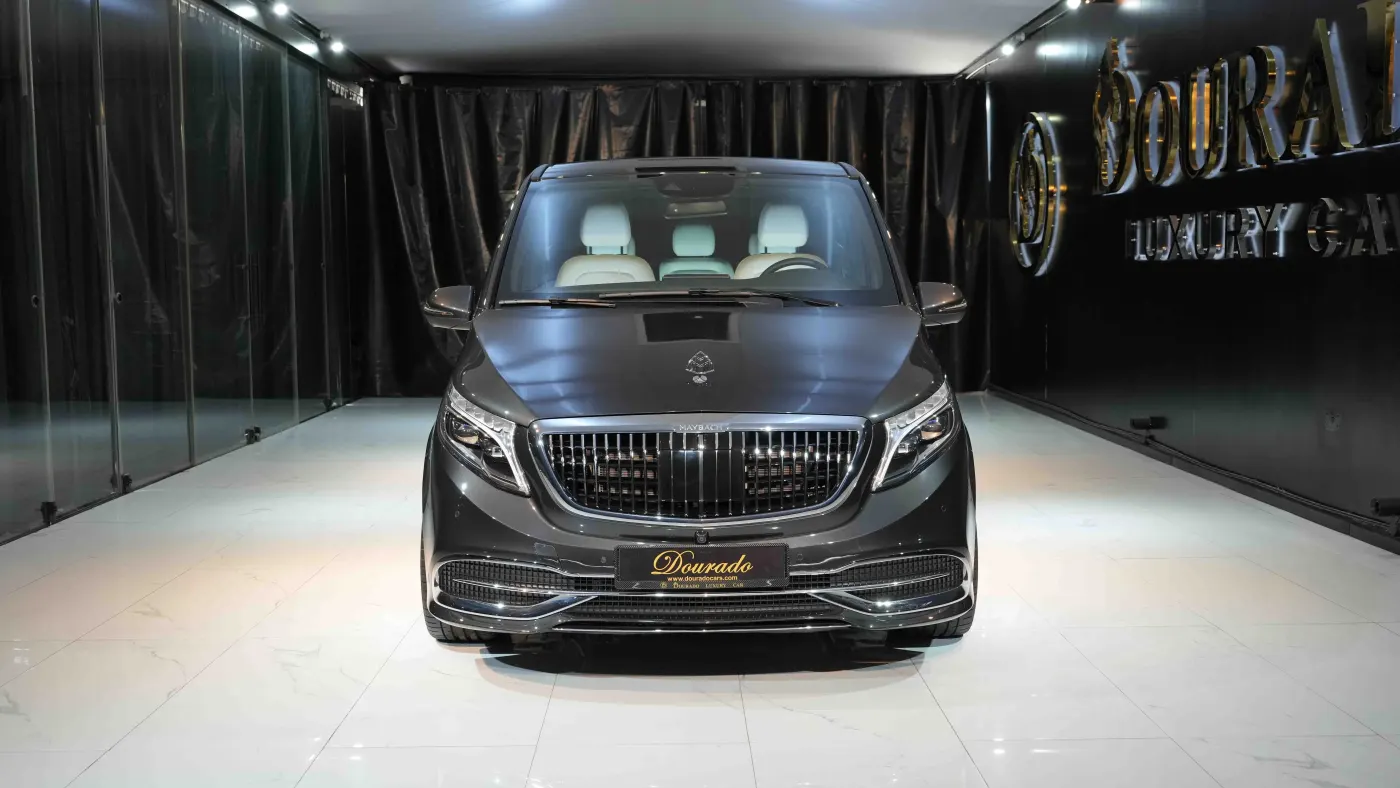 Mercedes-Benz V250D Maybach Kit luxury vehicle showcased in UAE showroom
