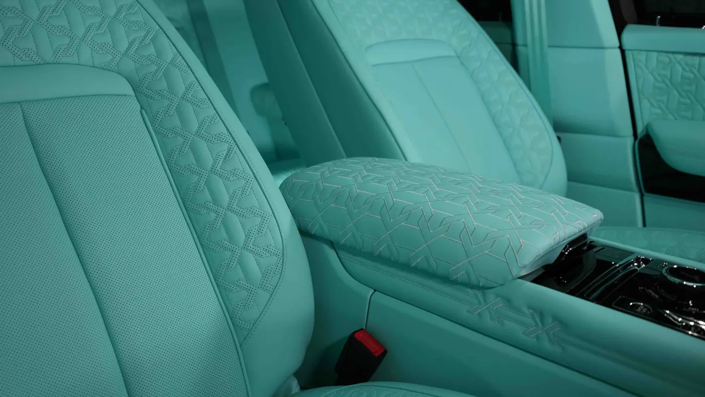 Rolls-Royce Cullinan Onyx Concept sophisticated luxury SUV in Dubai showroom