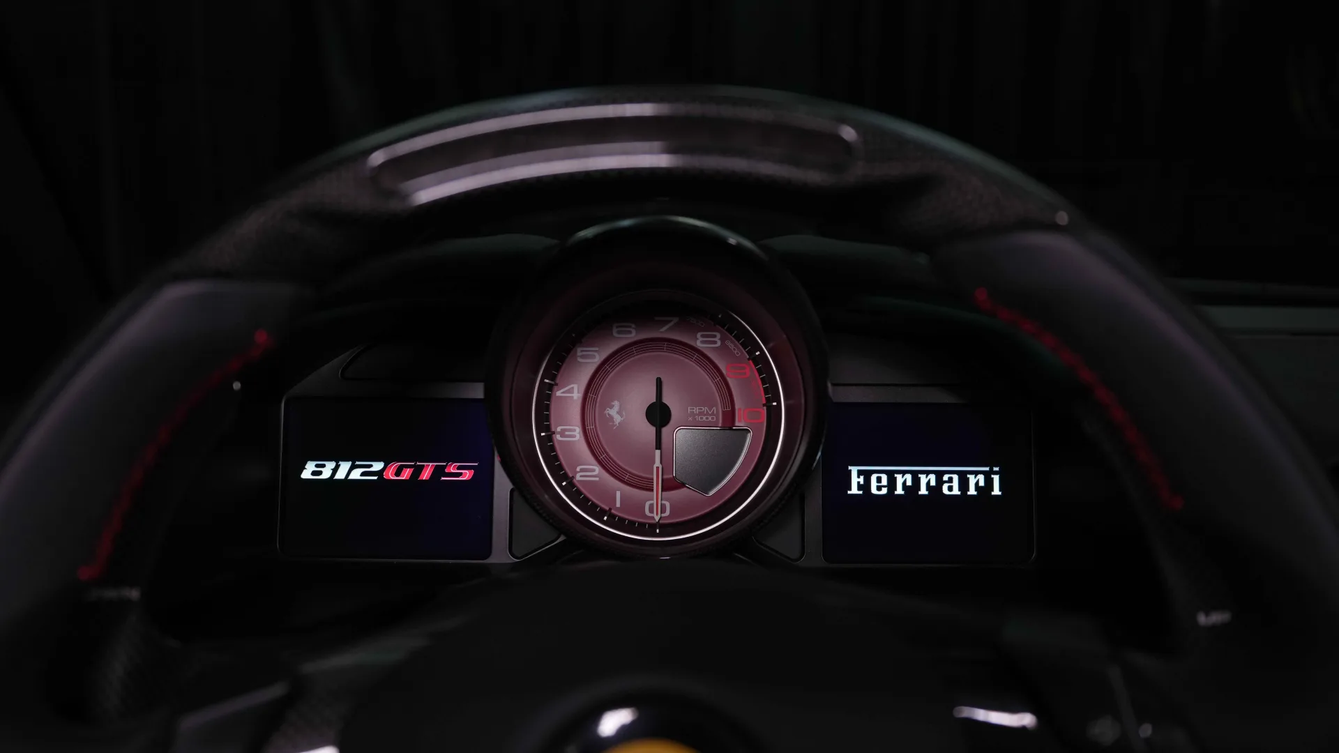 Ferrari 812 GTS displayed in Dourado Luxury Cars Dubai showroom